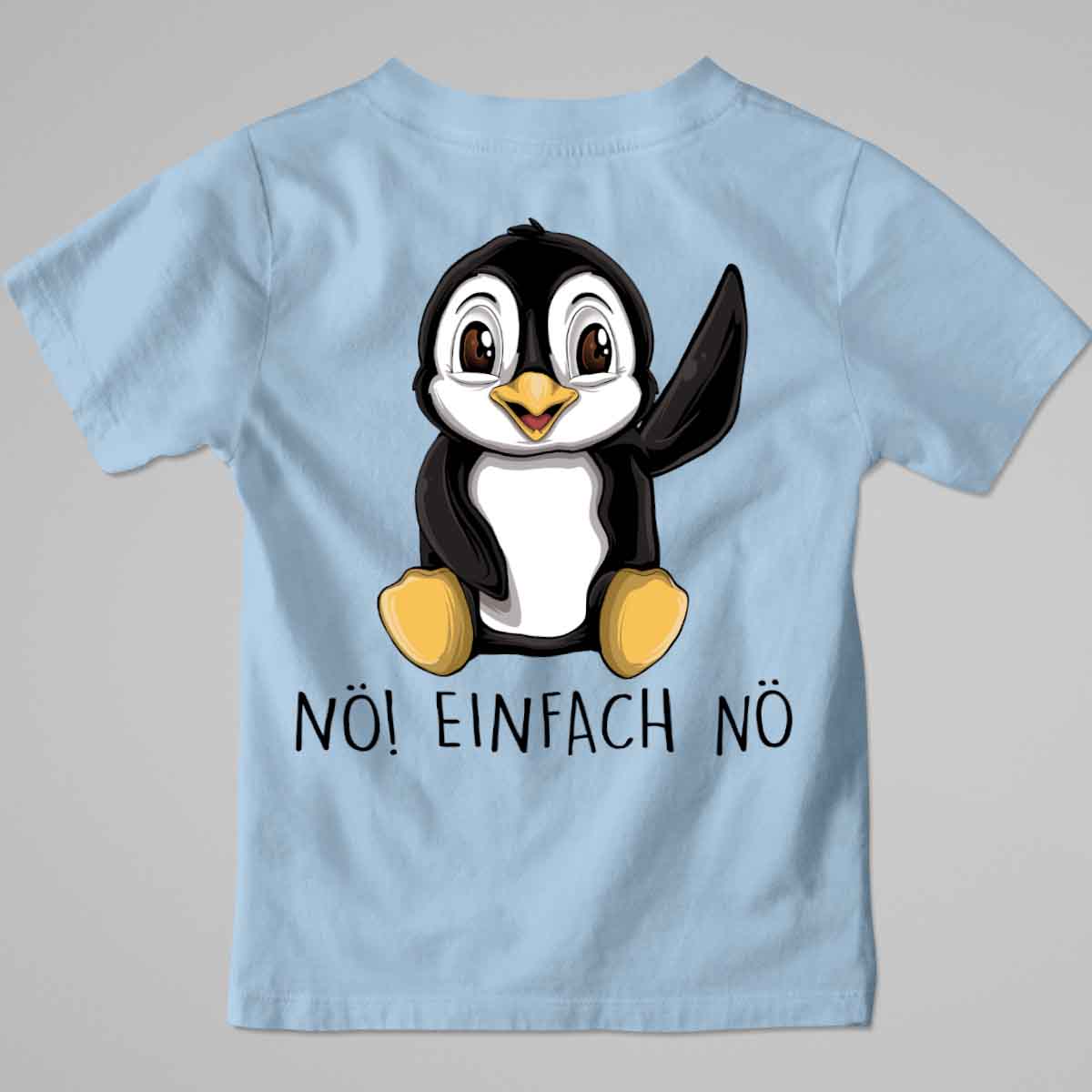 Nö! Pinguin - Premium Shirt Kinder Rückendruck