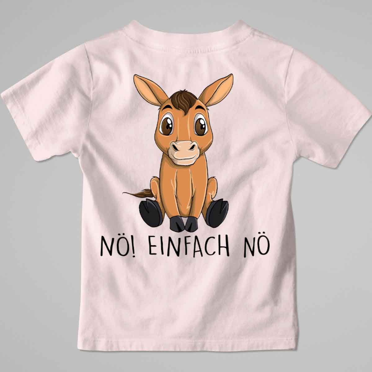 Nö! Pferd - Premium Shirt Kinder Rückendruck