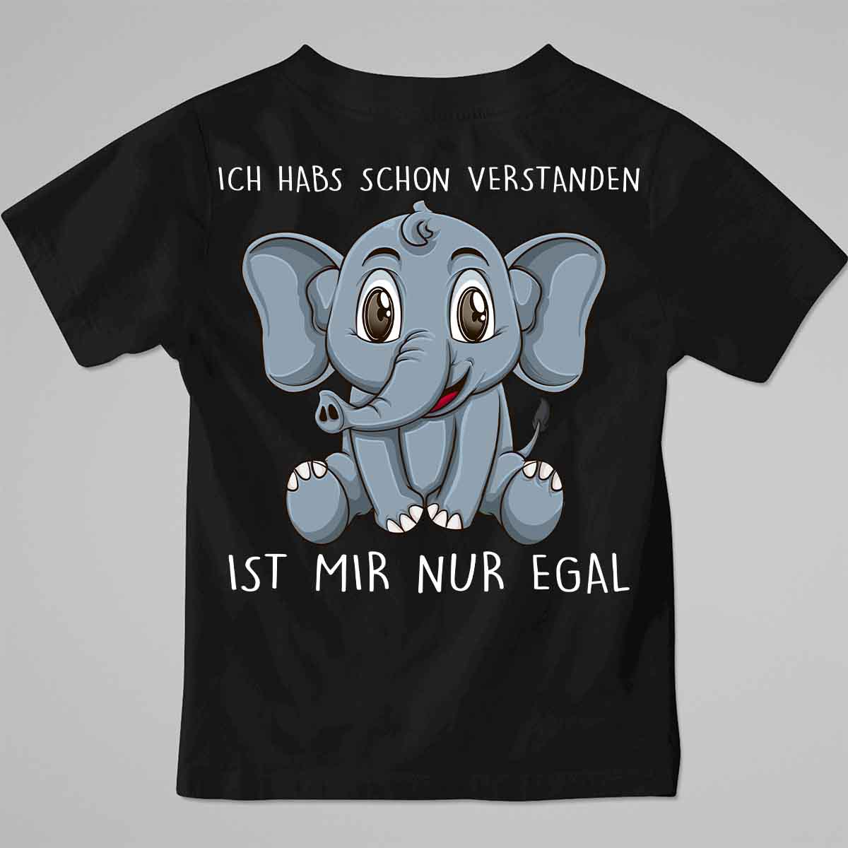 Verstanden Elefant - Premium Shirt Kinder Rückendruck