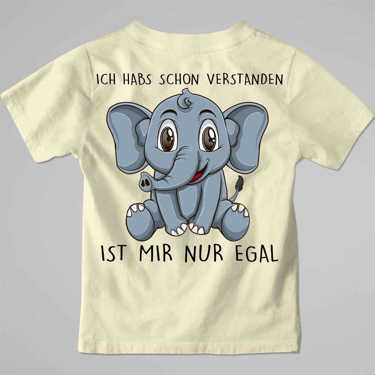 Verstanden Elefant - Premium Shirt Kinder Rückendruck