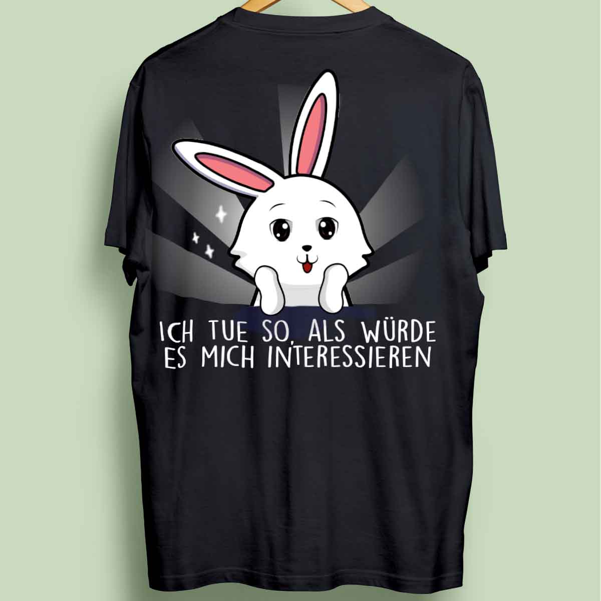 Interessieren Bunny - Oversize Shirt Unisex Rückendruck