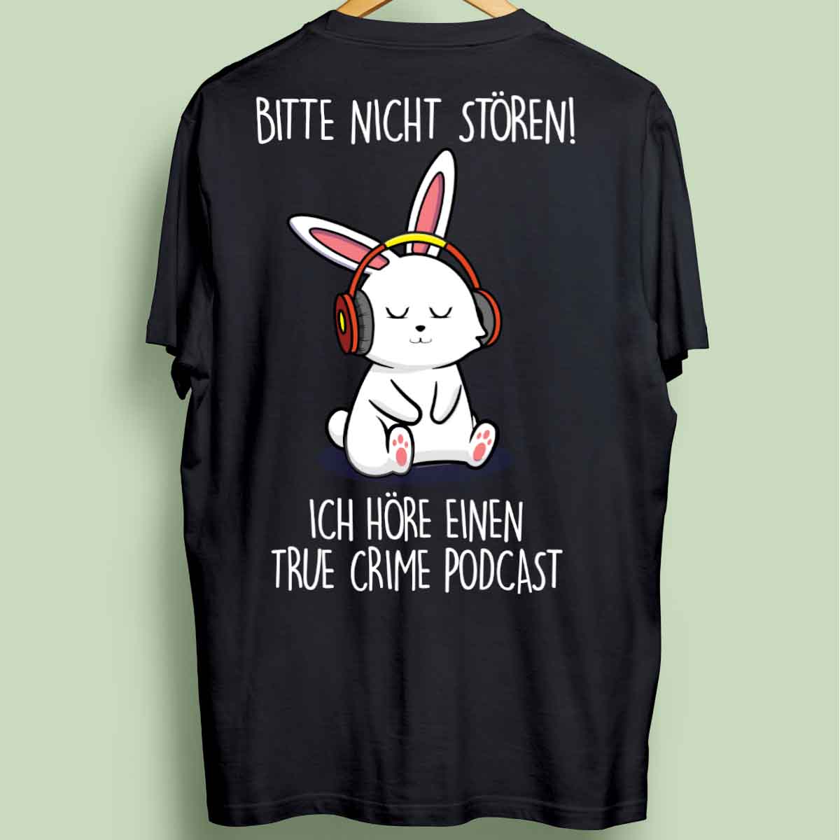 Podcast Bunny - Oversize Shirt Unisex Rückendruck