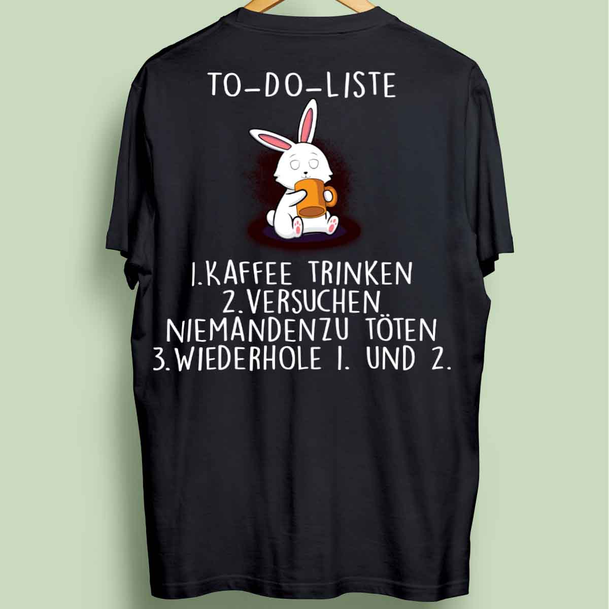 To-Do Bunny - Oversize Shirt Unisex Rückendruck