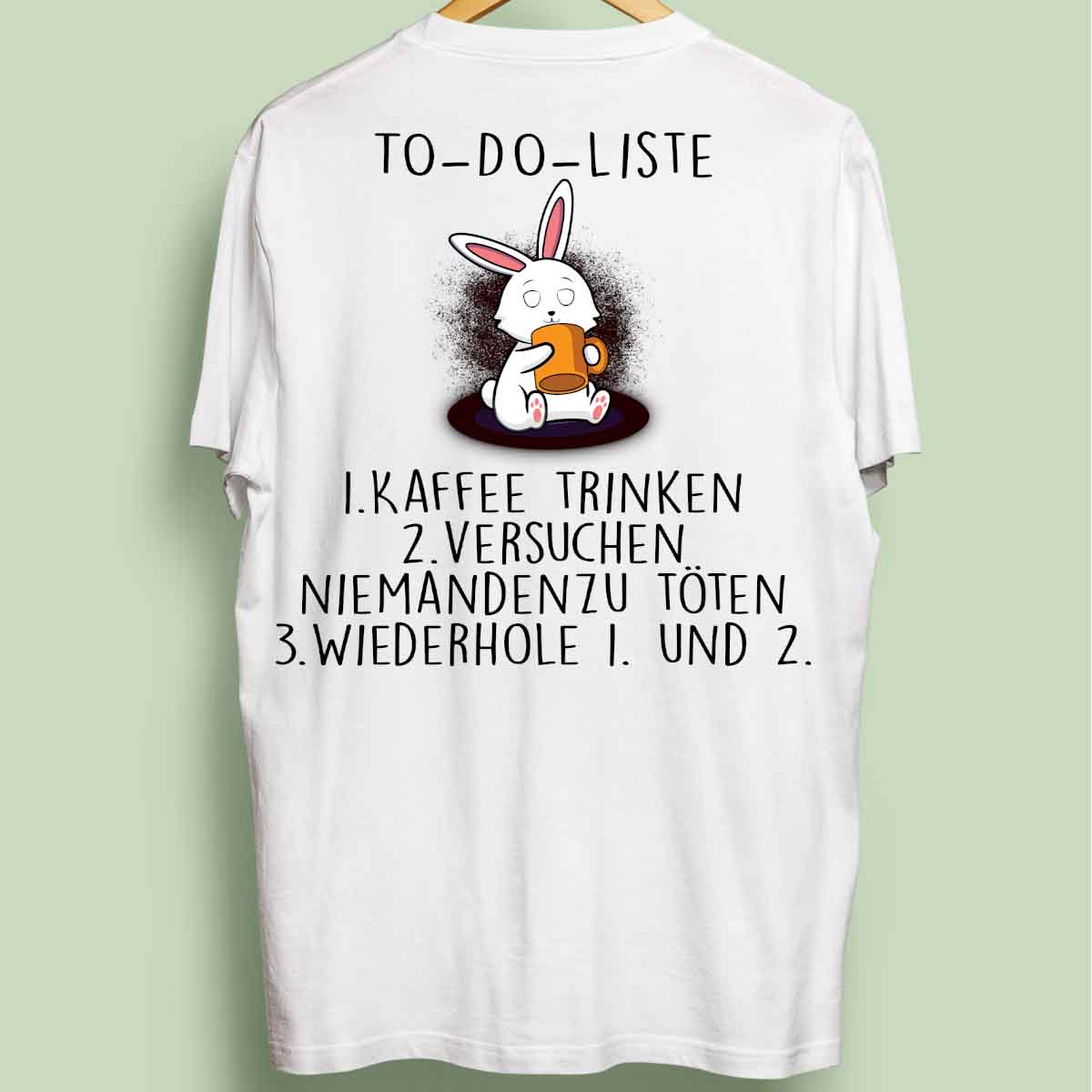 To-Do Bunny - Oversize Shirt Unisex Rückendruck