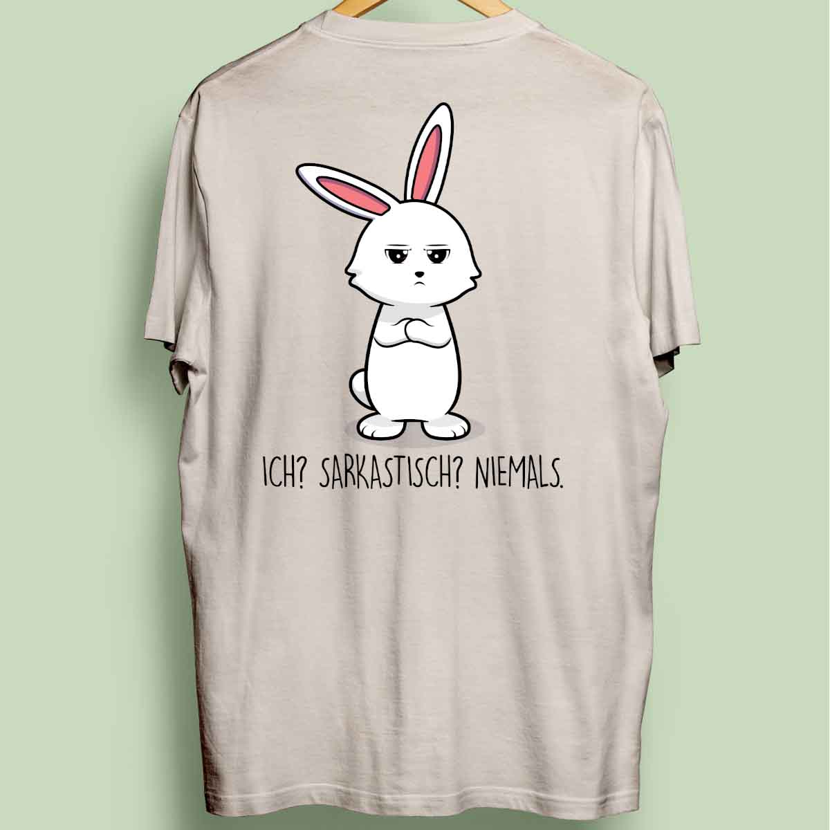 Sarkastisch Bunny - Oversize Shirt Unisex Rückendruck