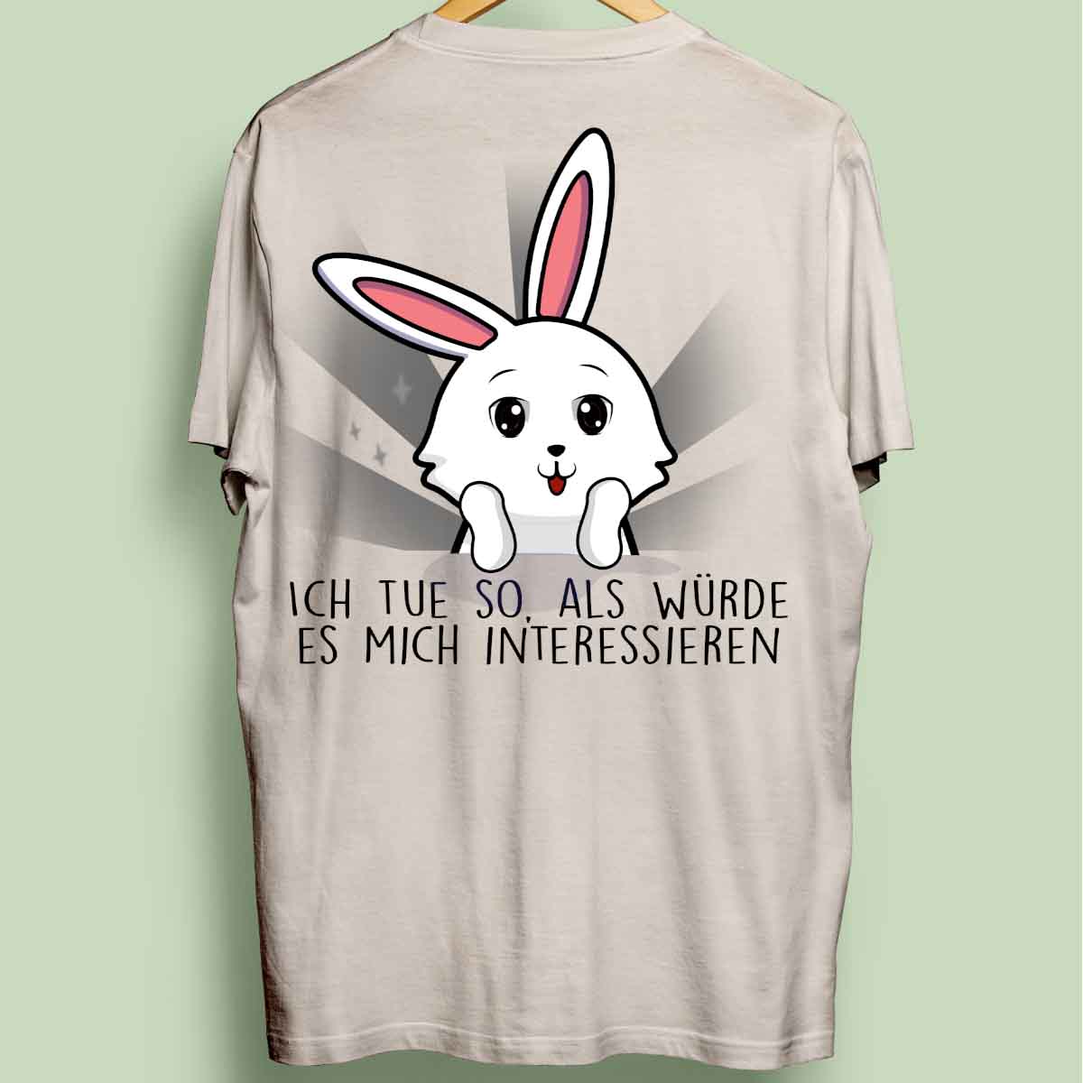 Interessieren Bunny - Oversize Shirt Unisex Rückendruck