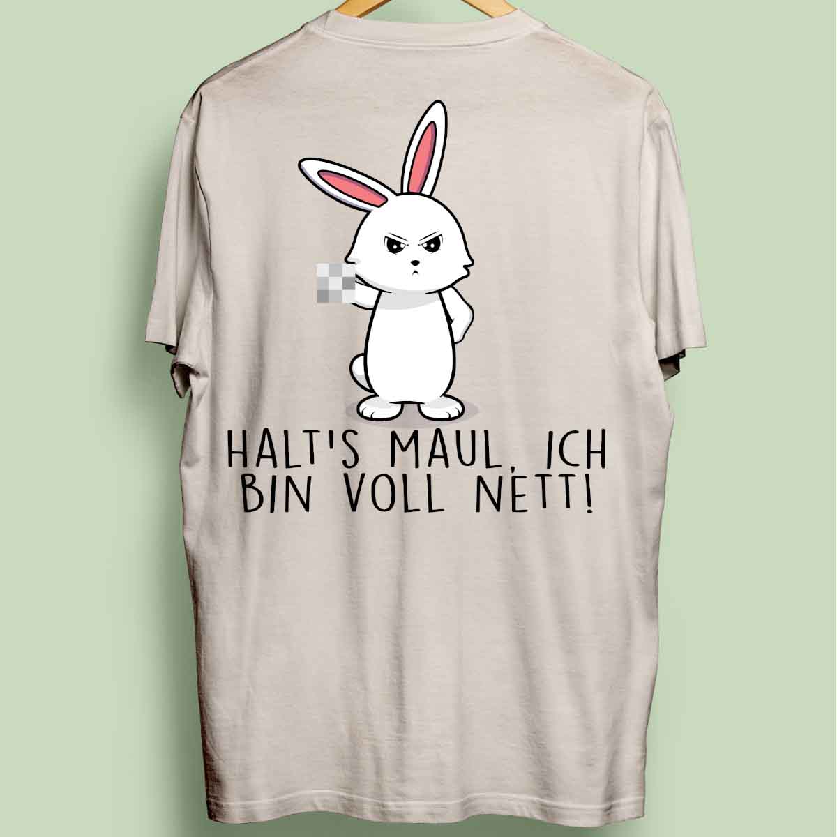 Voll Nett Bunny - Oversize Shirt Unisex Rückendruck