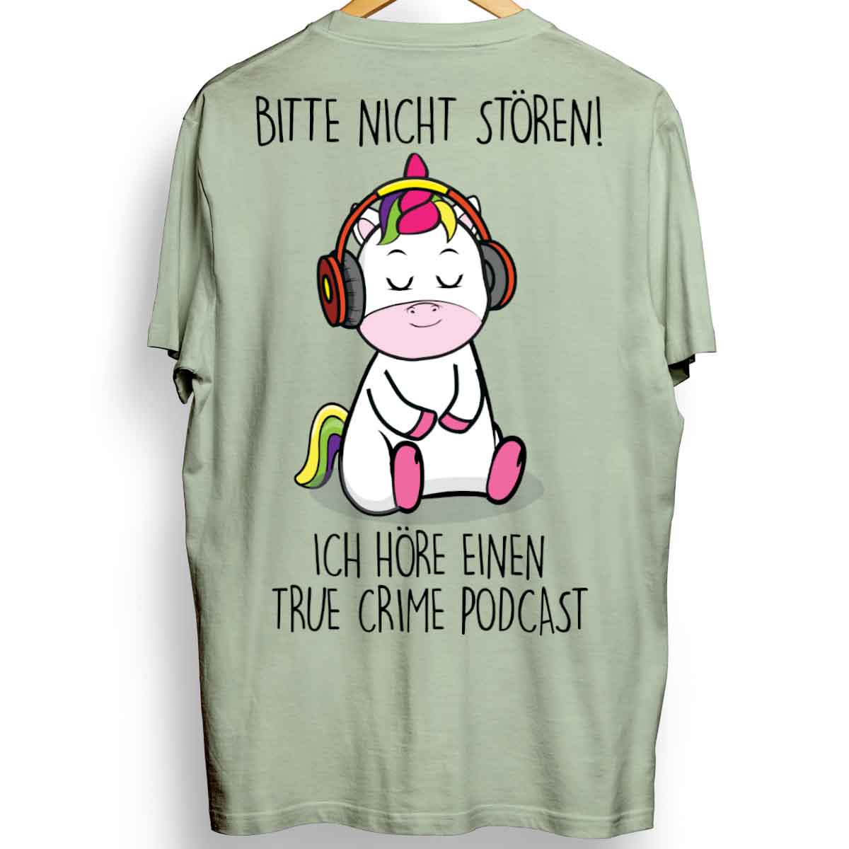 Podcast Cute Einhorn - Oversize Shirt Unisex Rückendruck