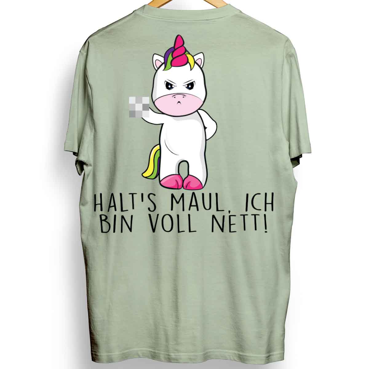 Voll Nett Cute Einhorn - Oversize Shirt Unisex Rückendruck