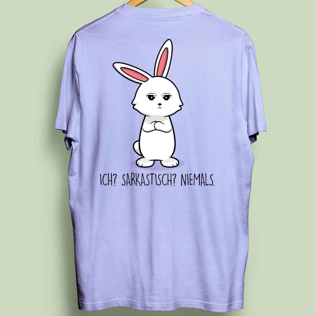 Sarkastisch Bunny - Oversize Shirt Unisex Rückendruck