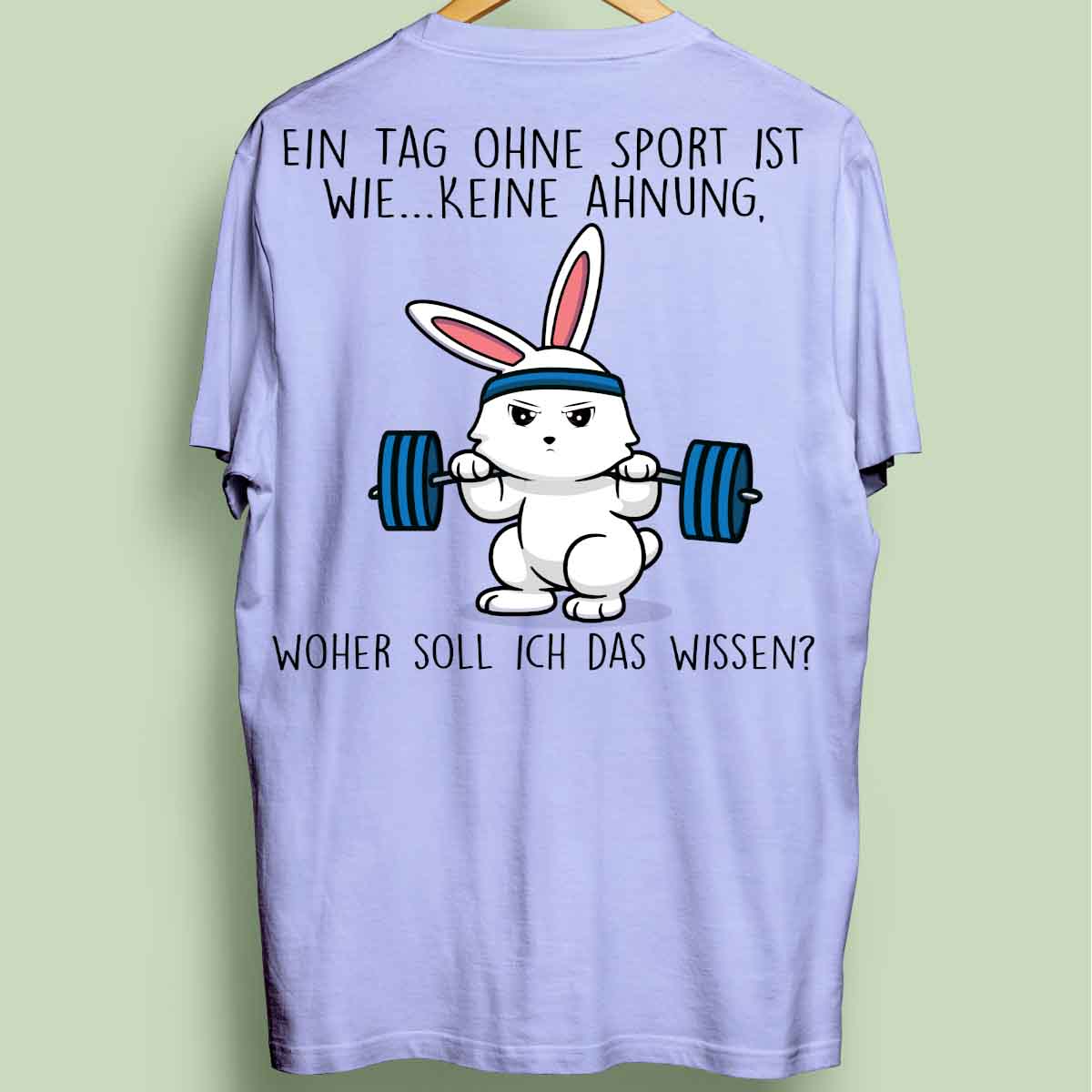 Ohne Sport Bunny - Oversize Shirt Unisex Rückendruck