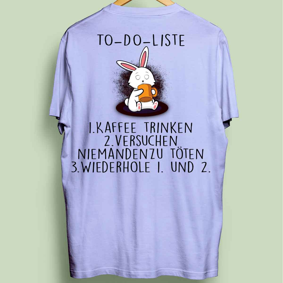 To-Do Bunny - Oversize Shirt Unisex Rückendruck