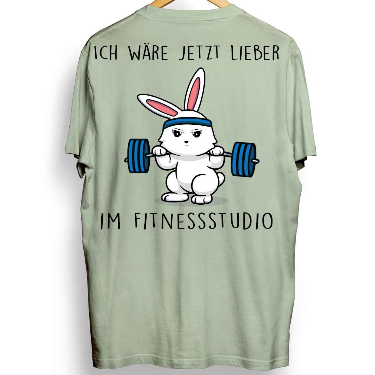 Fitnessstudio Bunny - Oversize Shirt Unisex Rückendruck