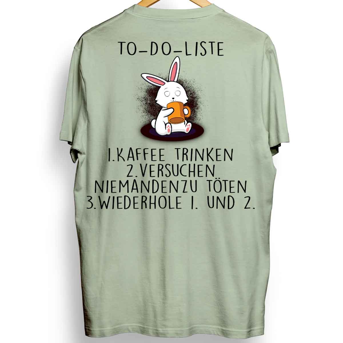 To-Do Bunny - Oversize Shirt Unisex Rückendruck