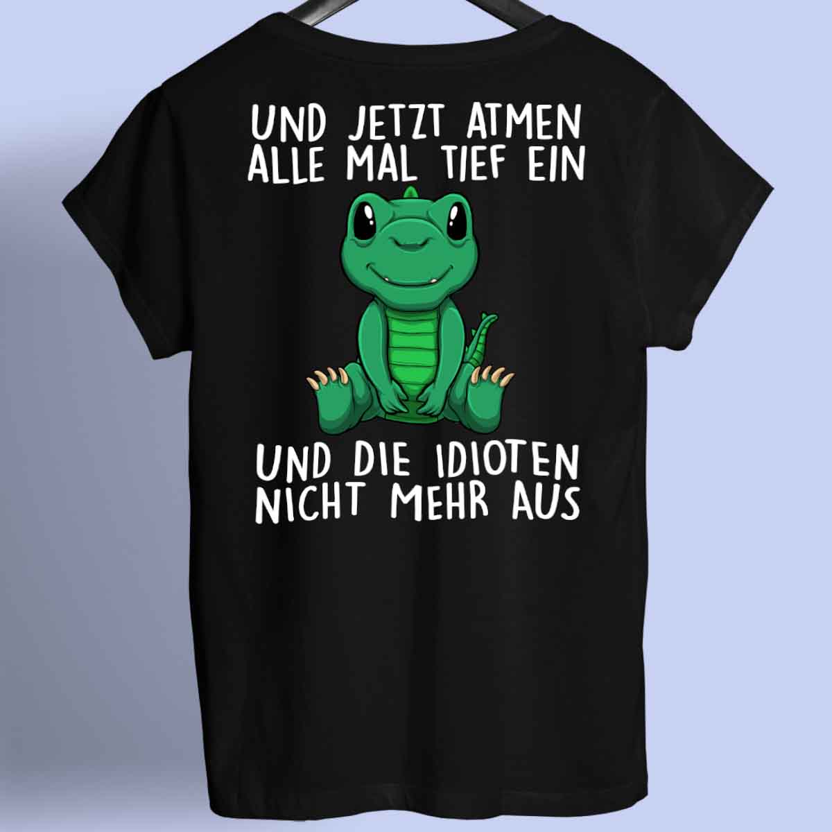 Einatmen Dinosaurier - Shirt Unisex Rückendruck