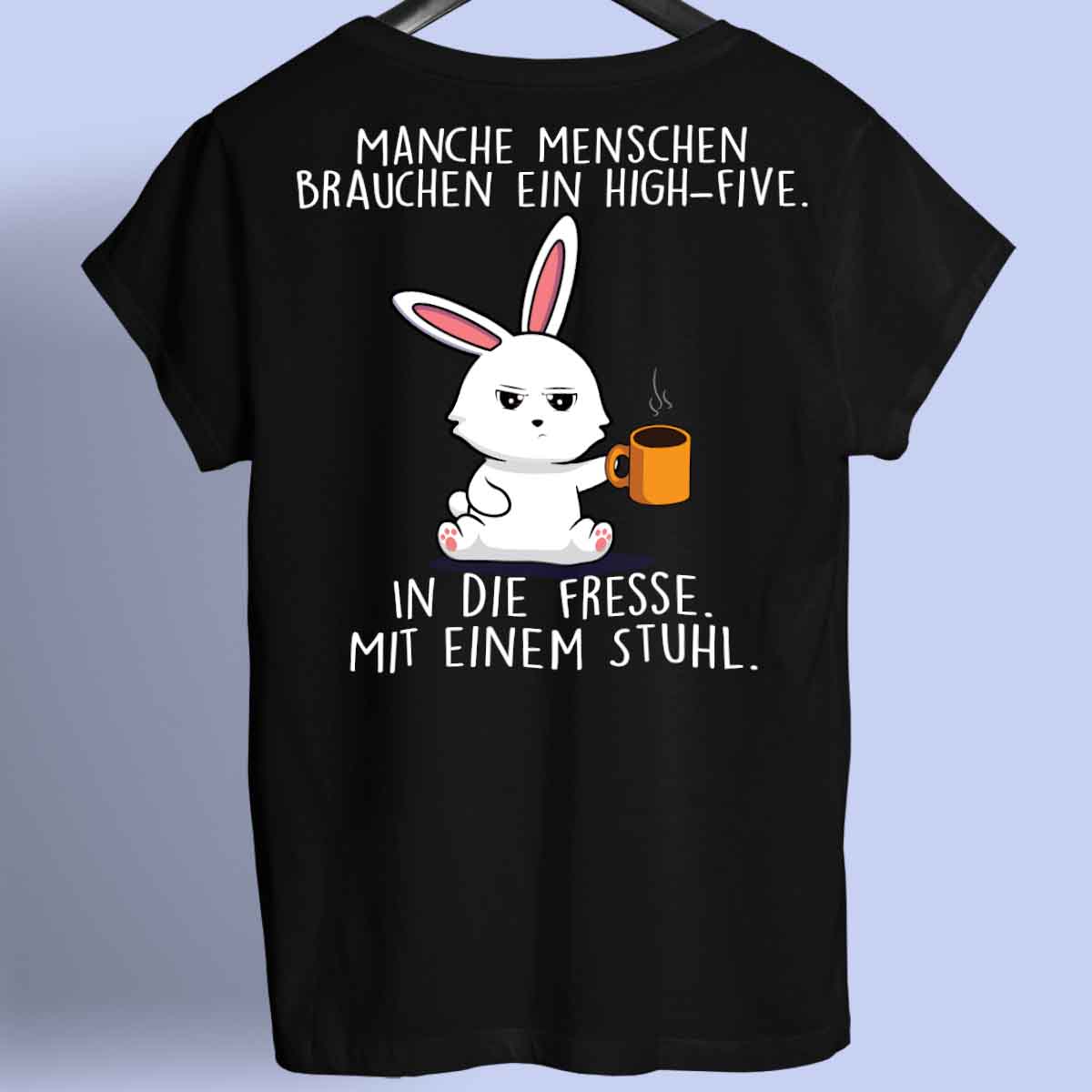 High-Five Bunny - Shirt Unisex Rückendruck