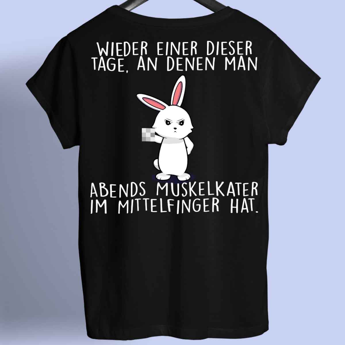 Muskelkater Bunny - Shirt Unisex Rückendruck