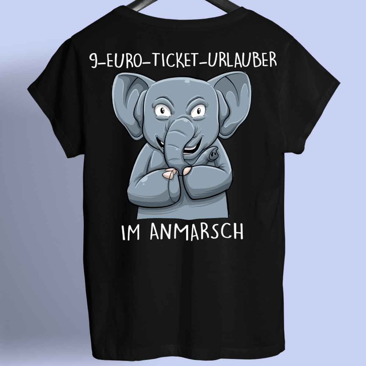 Anmarsch Elefant - Shirt Unisex Rückendruck