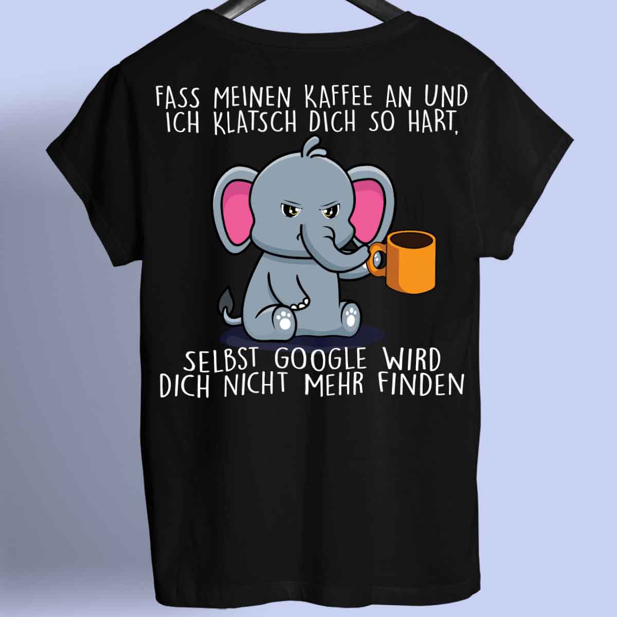 Google Cute Elefant - Shirt Unisex Rückendruck