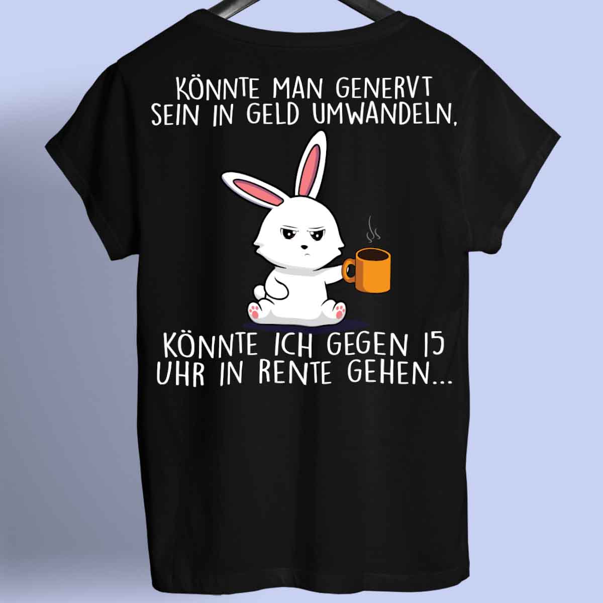 Rente Bunny - Shirt Unisex Rückendruck