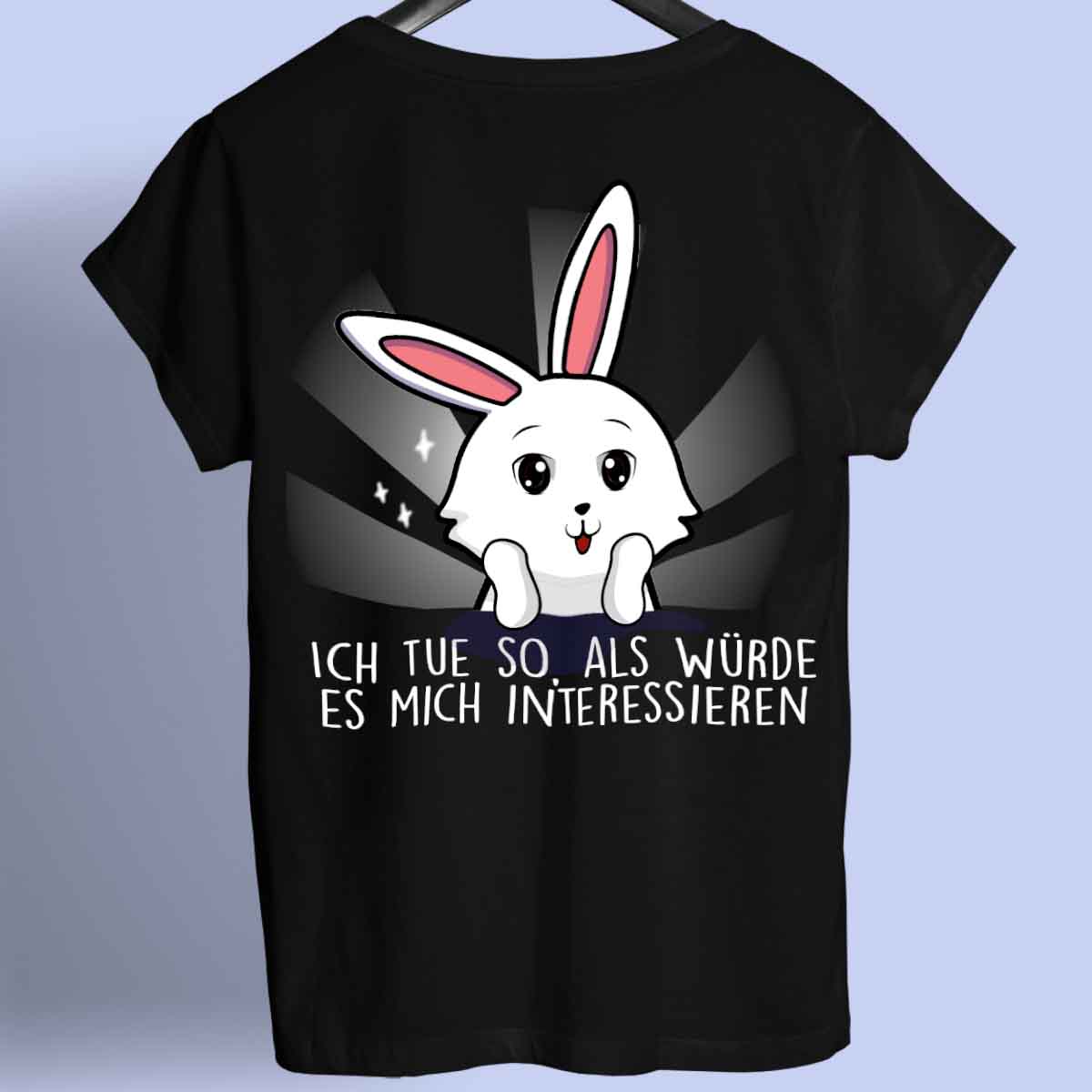 Interessieren Bunny - Shirt Unisex Rückendruck