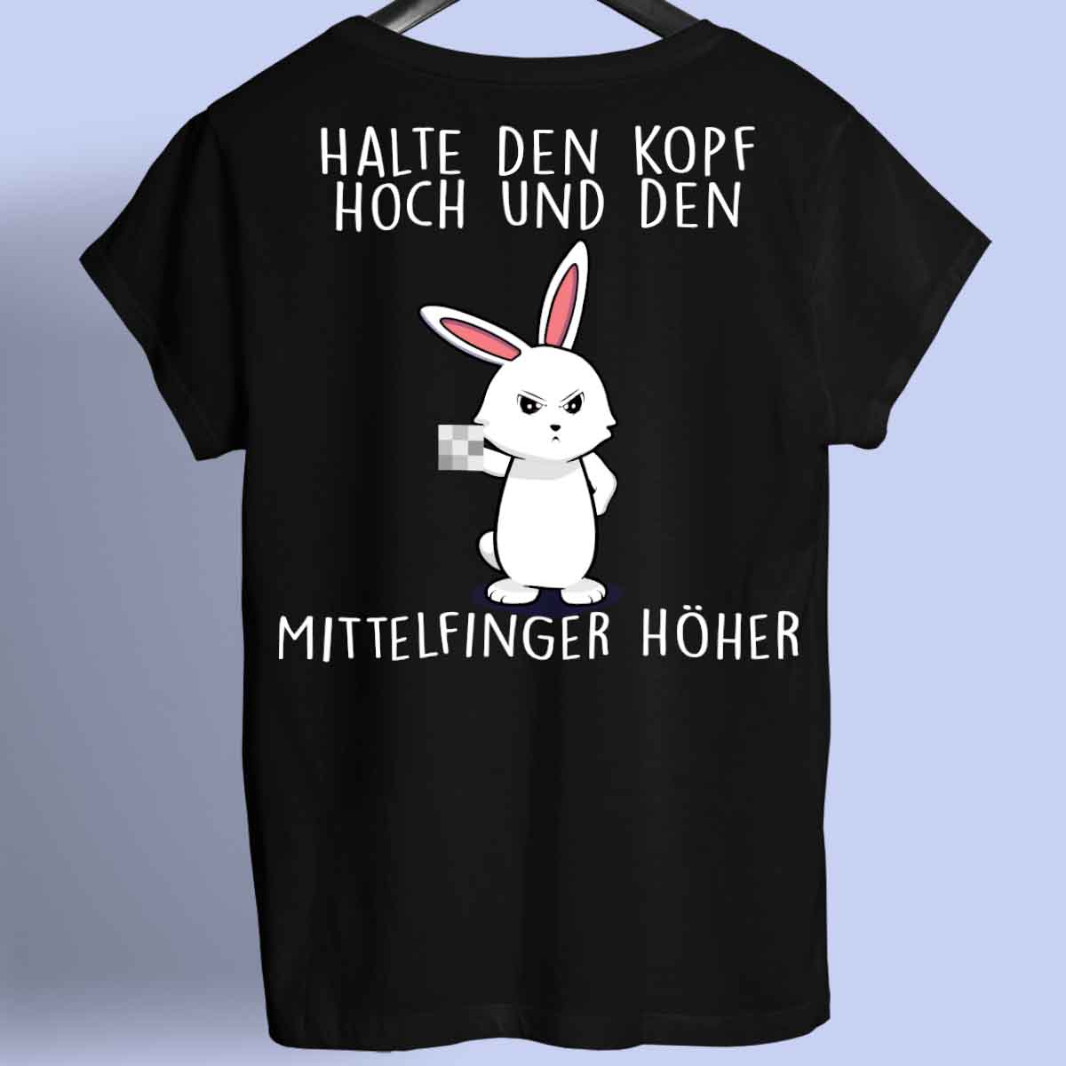 Kopf Hoch Bunny - Shirt Unisex Rückendruck