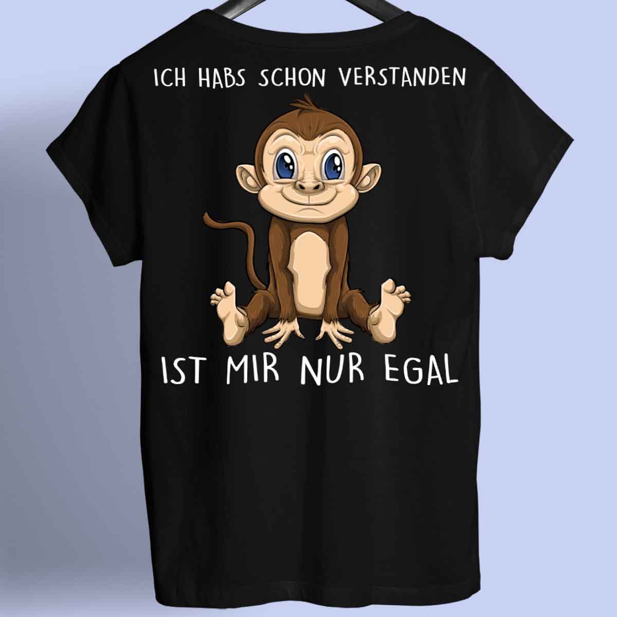 Verstanden Affe - Shirt Rückendruck