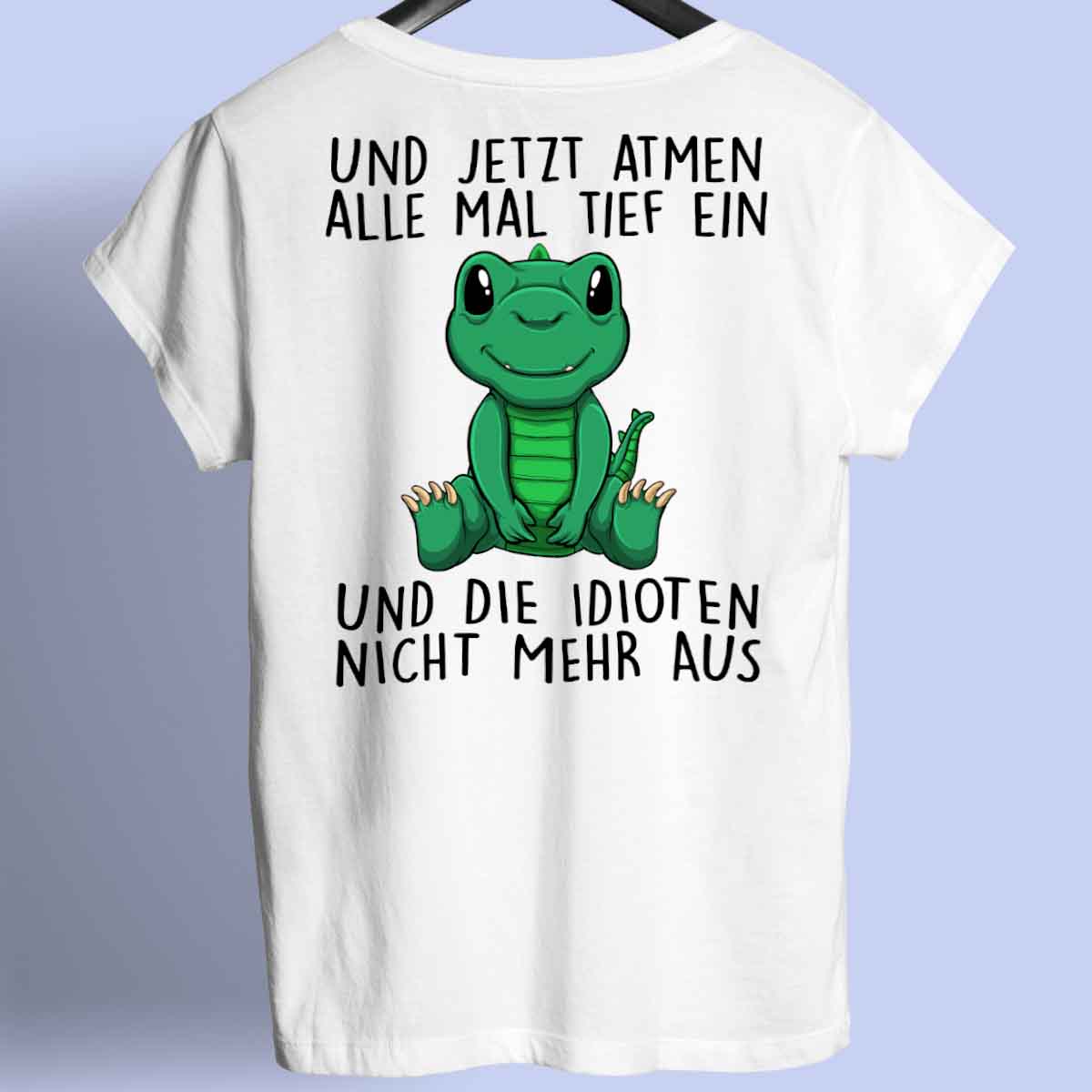 Einatmen Dinosaurier - Shirt Unisex Rückendruck