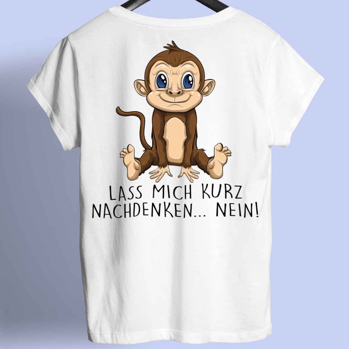 Nachdenken Affe - Shirt Rückendruck