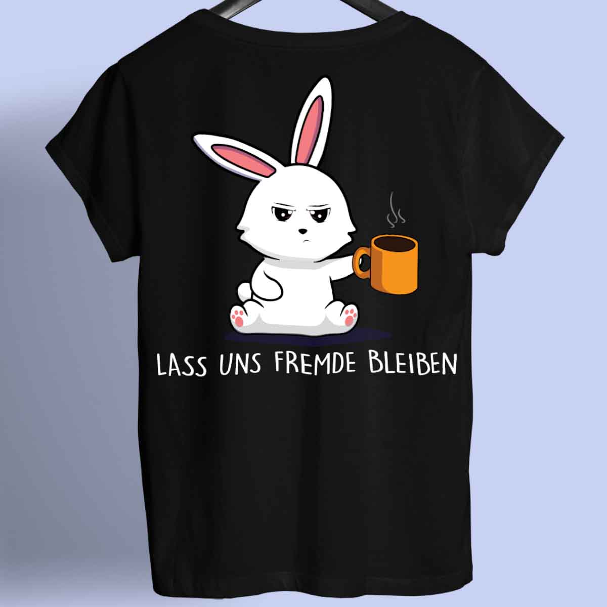 Fremde Bunny - Shirt Unisex Rückendruck