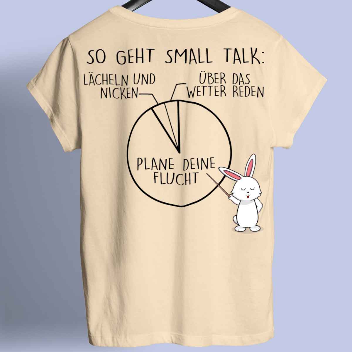 Small Talk Bunny - Shirt Unisex Rückendruck