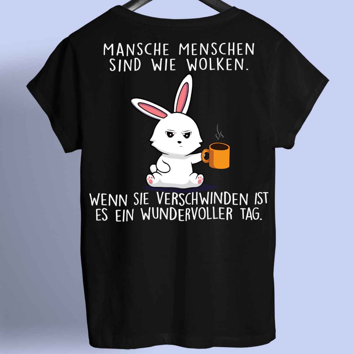 Wolken Bunny - Shirt Unisex Rückendruck