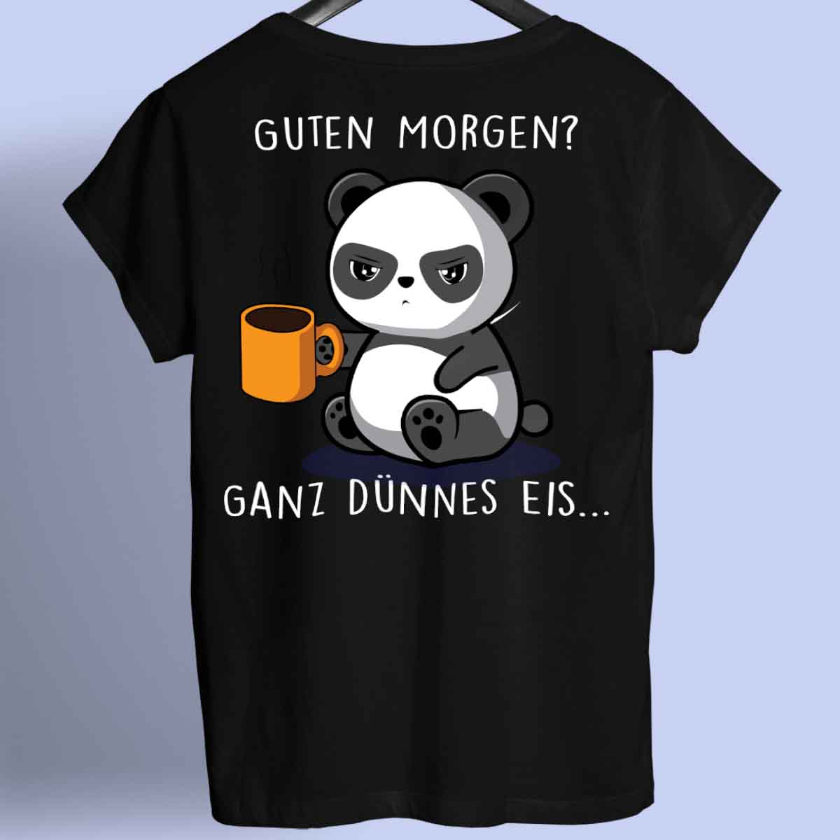 Guten Morgen Cute Panda - Shirt Unisex Rückendruck