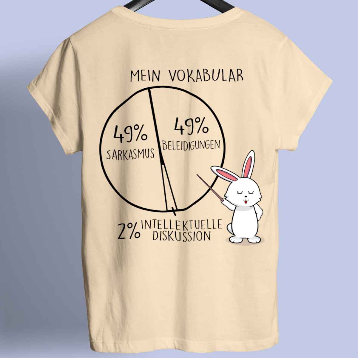 Vokabular Bunny - Shirt Rückendruck