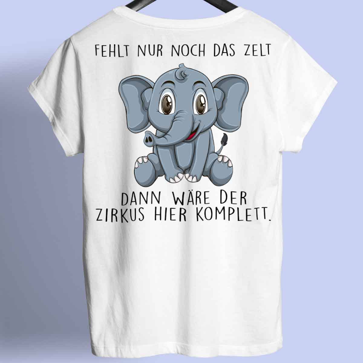 Zirkus Elefant - Shirt Rückendruck