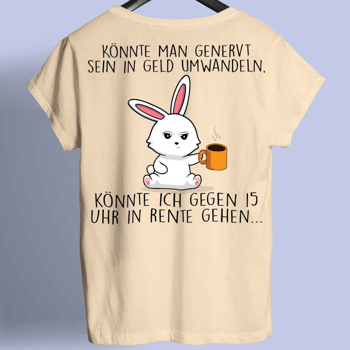 Rente Bunny - Shirt Unisex Rückendruck