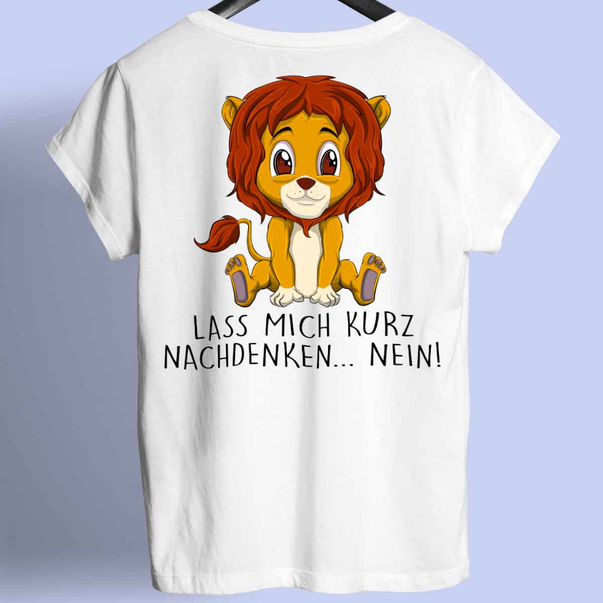 Nachdenken Löwe - Shirt Rückendruck
