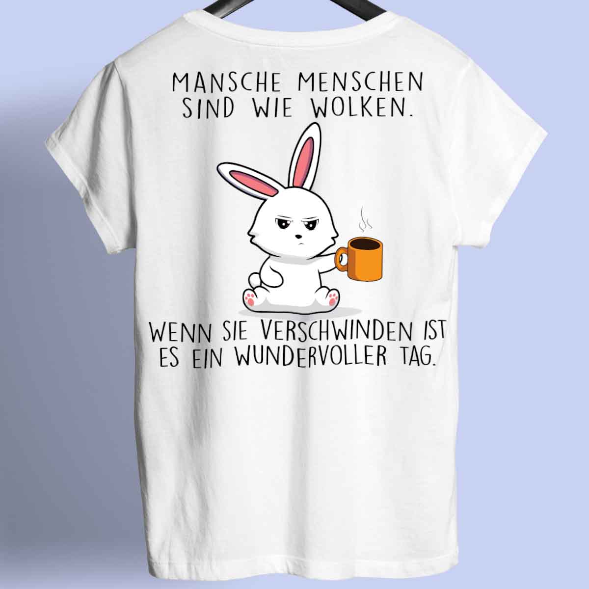 Wolken Bunny - Shirt Unisex Rückendruck