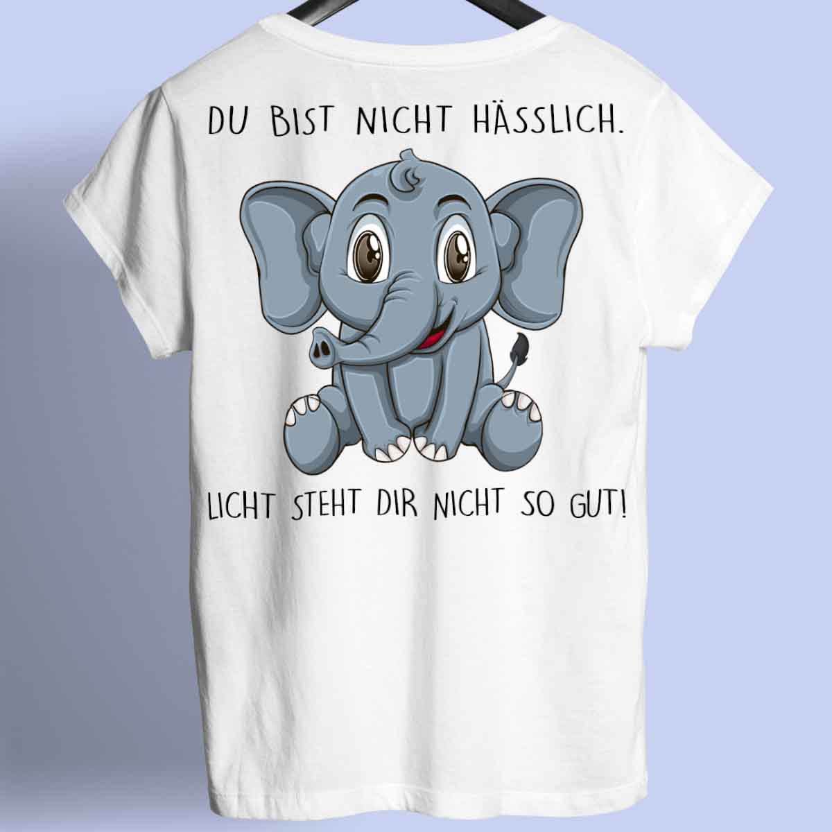 Licht Elefant - Shirt Rückendruck