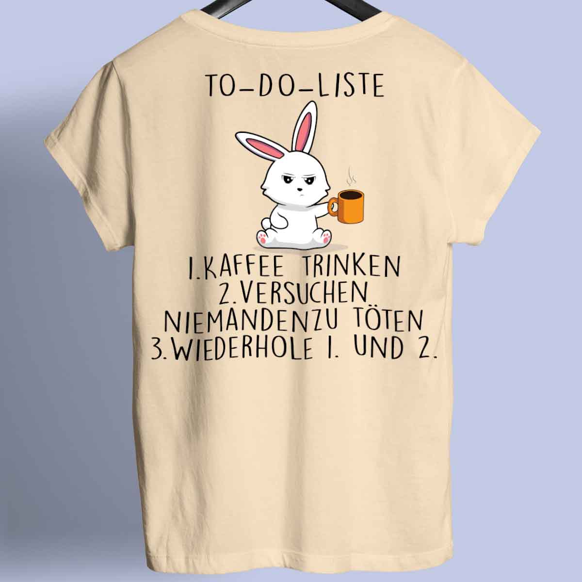 To-Do Bunny - Shirt Unisex Rückendruck