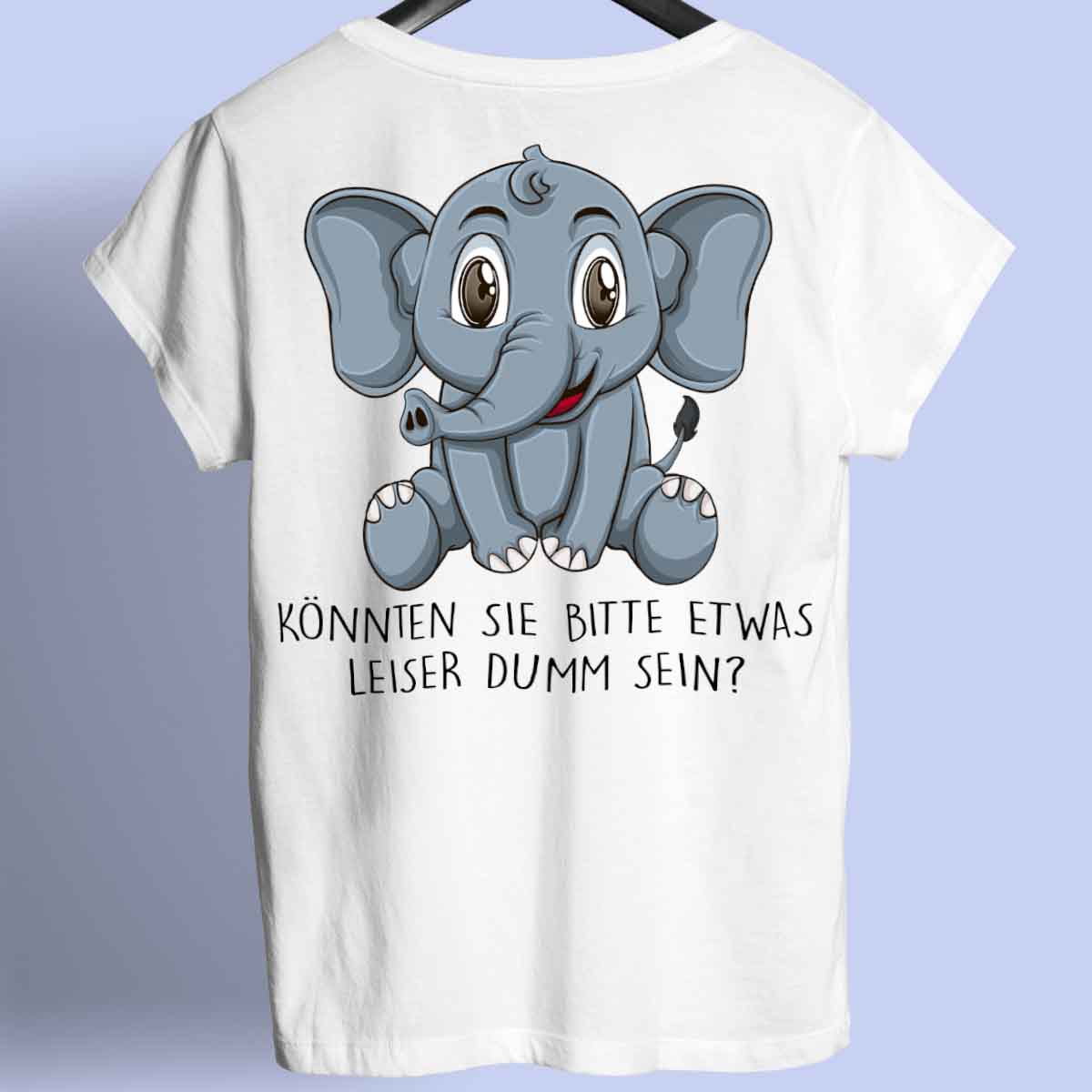 Leise Elefant - Shirt Unisex Rückendruck