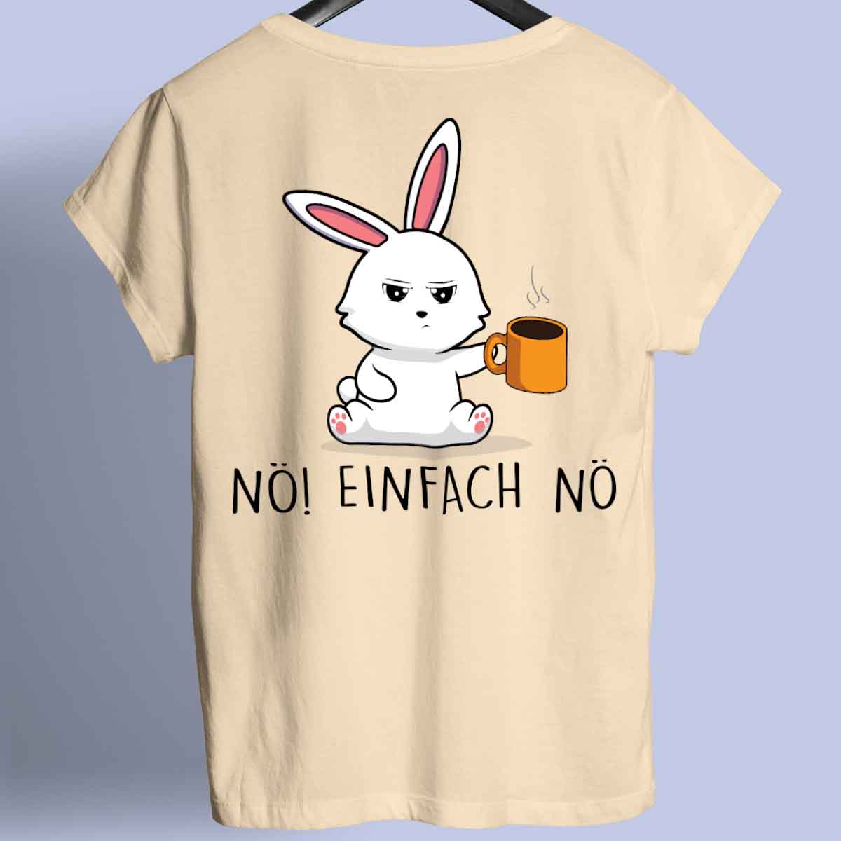 Nö! Kaffee Bunny - Shirt Unisex Rückendruck