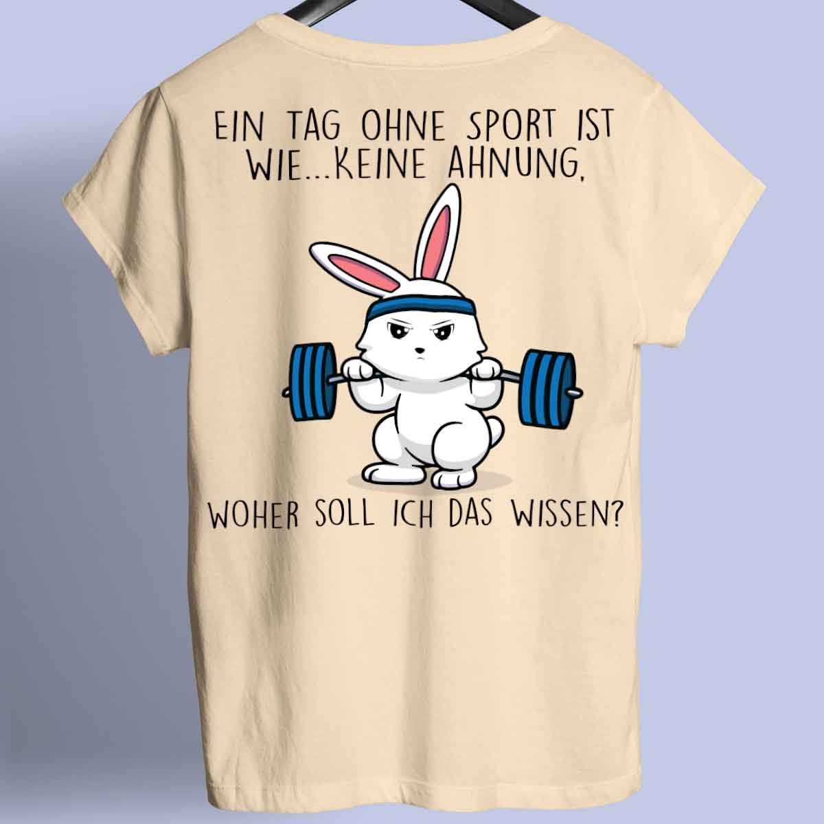 Ohne Sport Bunny - Shirt Rückendruck