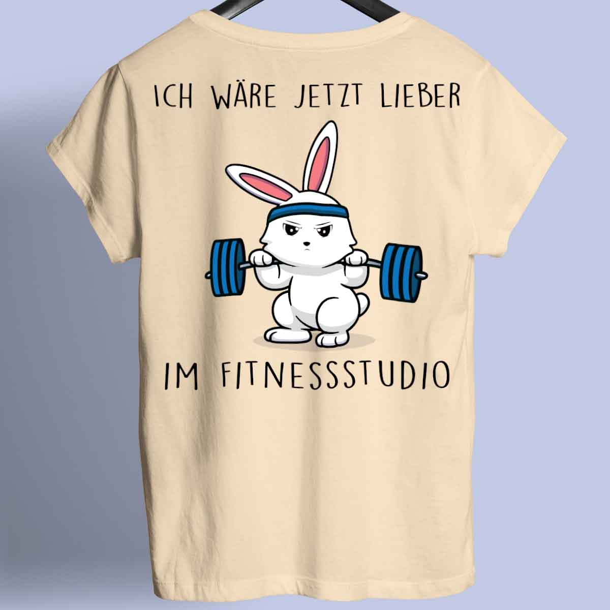 Fitnessstudio Bunny - Shirt Rückendruck