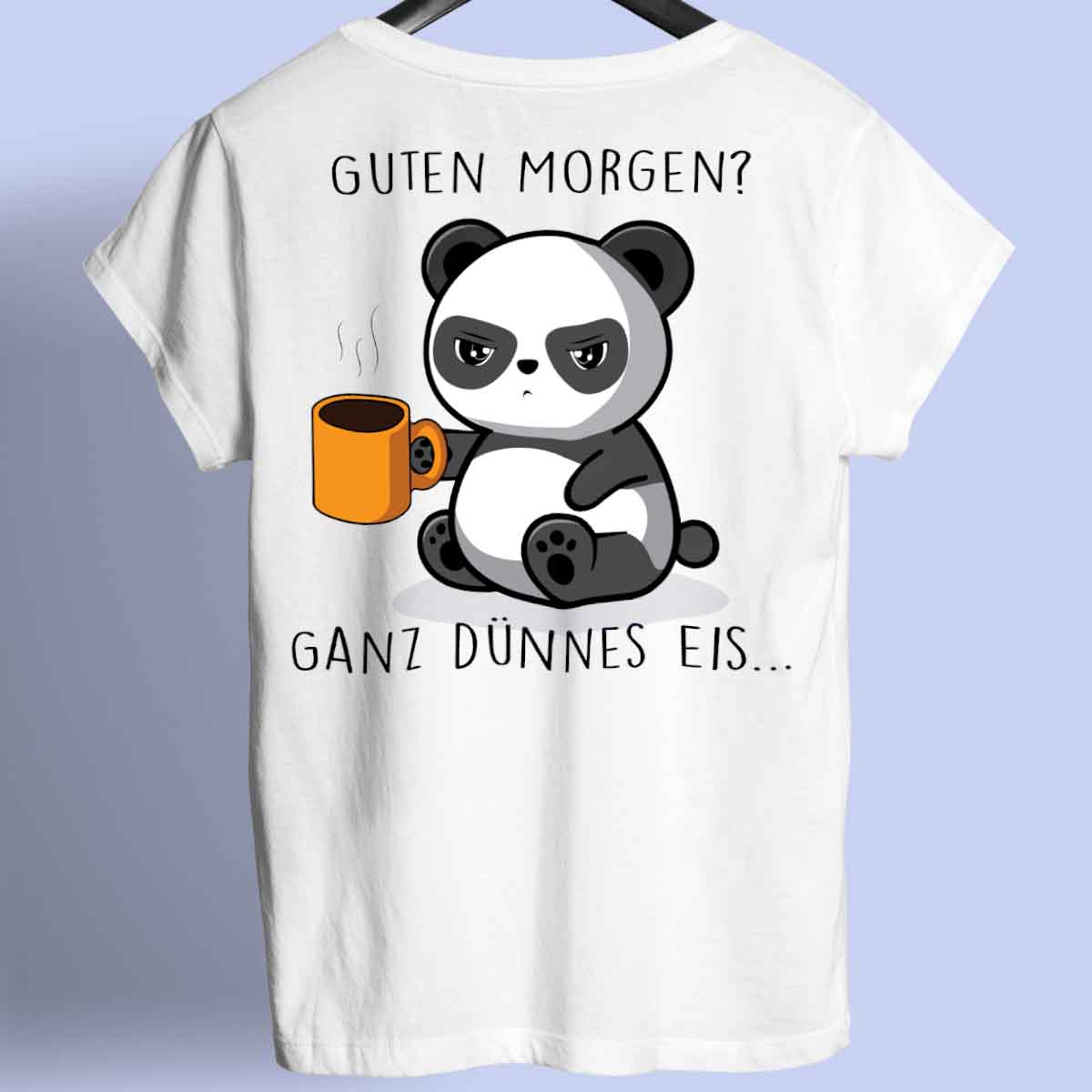 Guten Morgen Cute Panda - Shirt Unisex Rückendruck