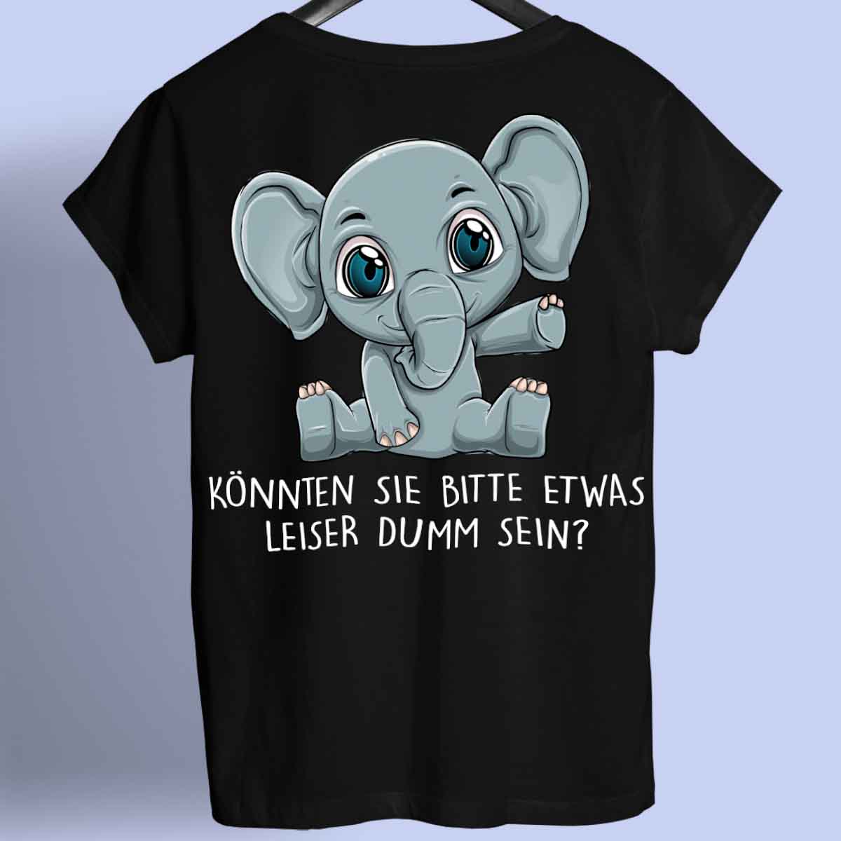 Leise Baby Elefant - Shirt Rückendruck