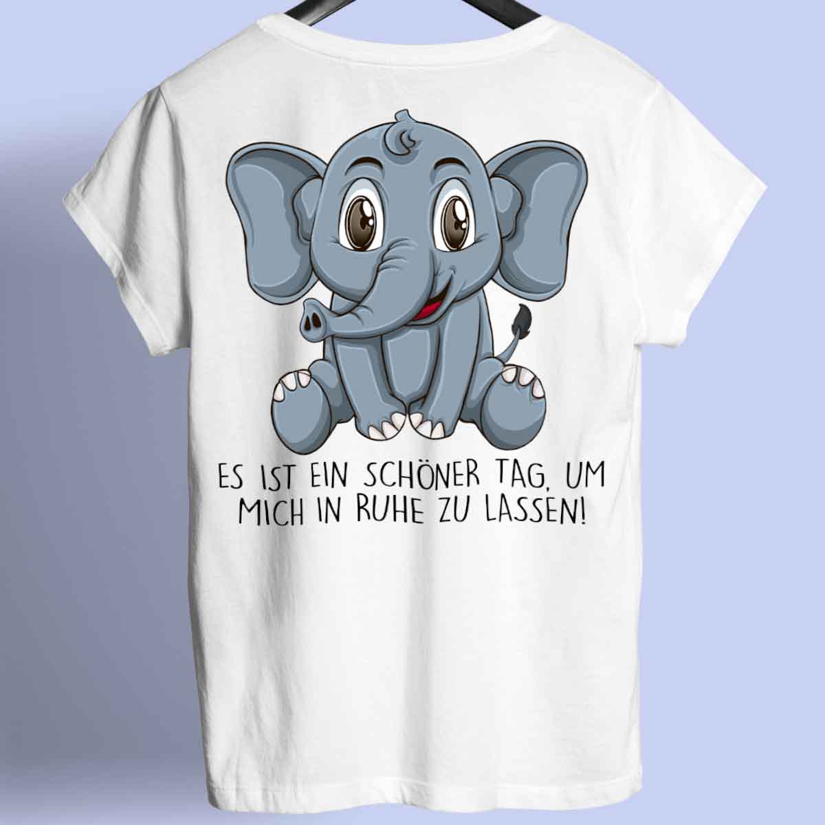 Ruhe Elefant - Shirt Unisex Rückendruck