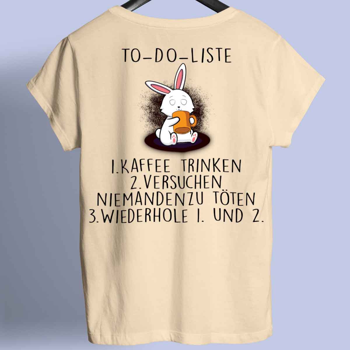 To-Do Bunny - Shirt Unisex Rückendruck