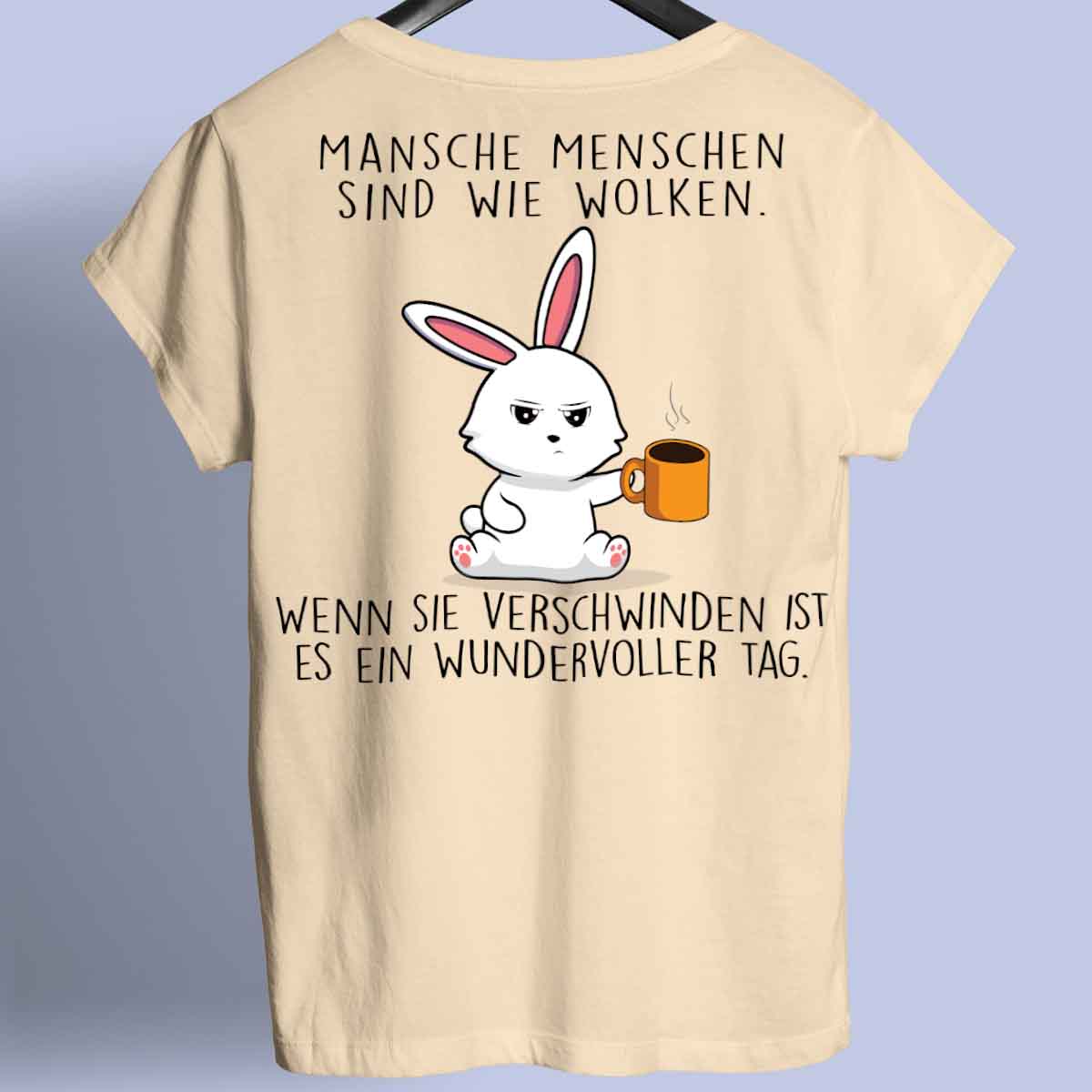 Wolken Bunny - Shirt Unisex Rückendruck