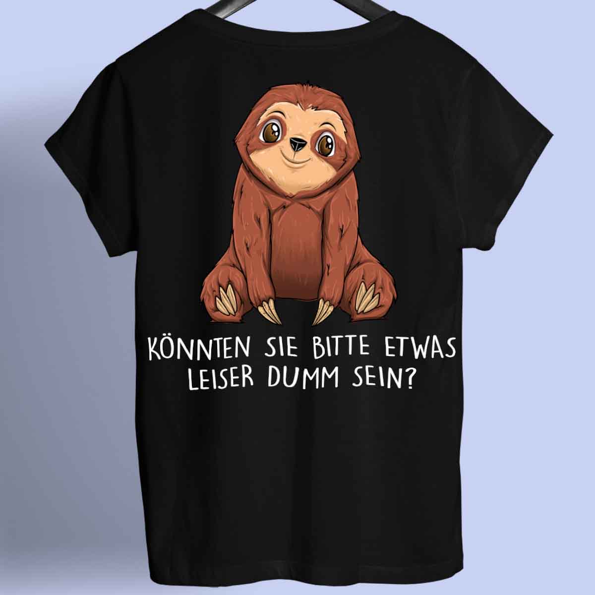 Leise Faultier - Shirt Rückendruck